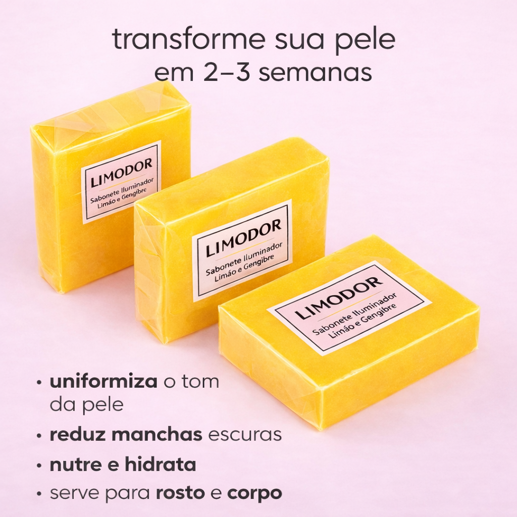 Sabonete Clareador de limão, cúrcuma e Acido Kójico - Limodor